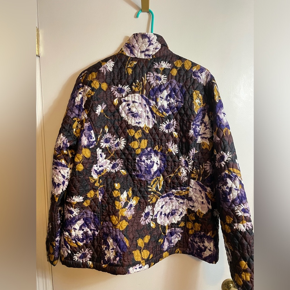 Lands’ End Women XL 18 Primaloft Floral Jacket Lightweight Coat Quilted - Picture 2 of 7